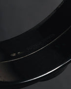 "Bottega Veneta" 2006-2012 ebony and sterling silver tiger eye bangle