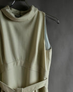 "VALENTINO" Belted design sleeveless long dress