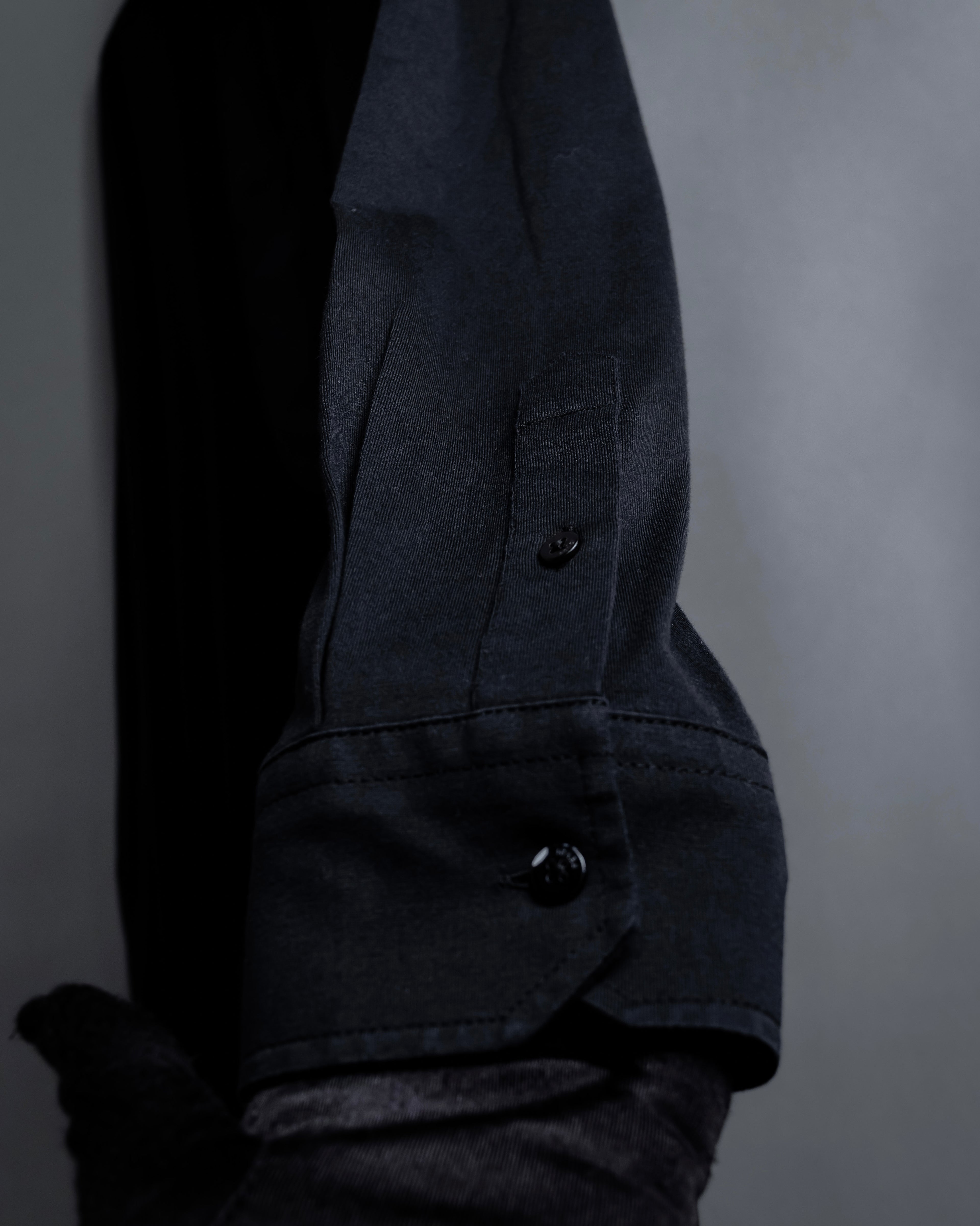 "FENDI" Pick stitch design fly front shirt