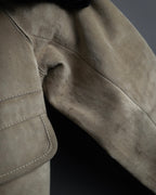 "LOUIS VUITTON" 00's Marc Jacobs period double-breasted suede coat