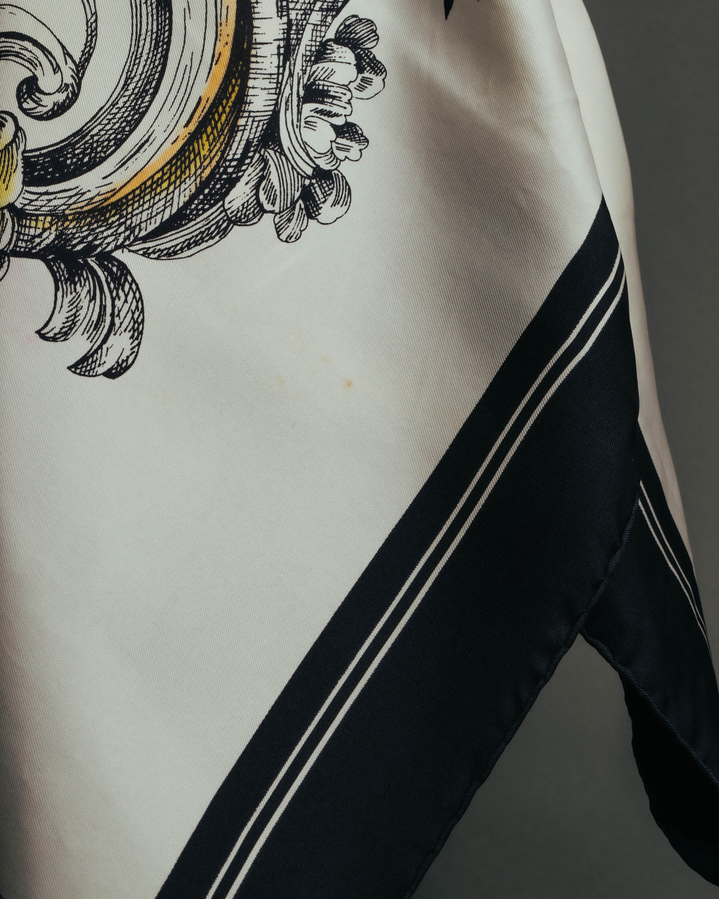 "Christian Dior" Vintage baroque print square scarf