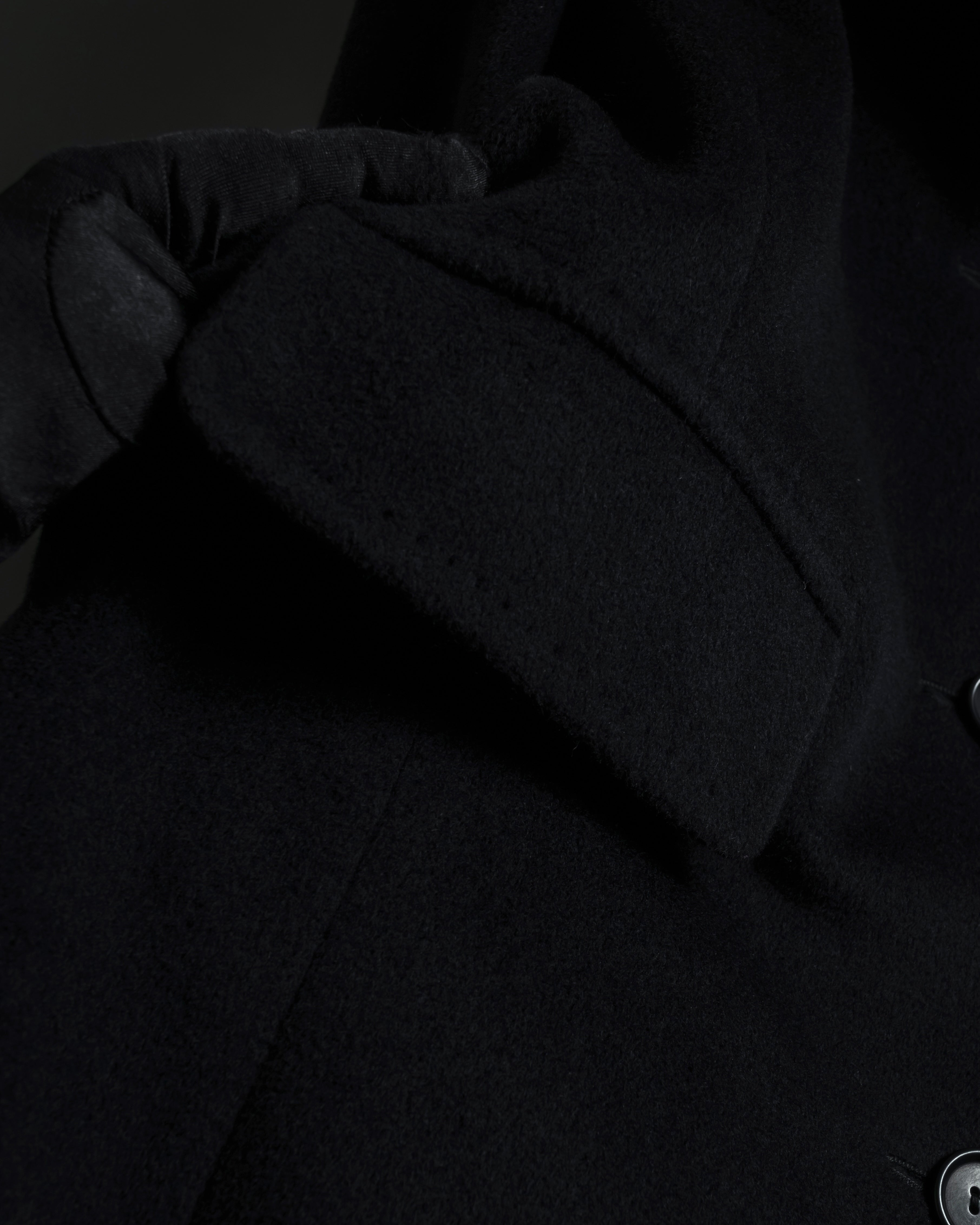 "Max Mara" 90's White tag tailored collar angora mix coat