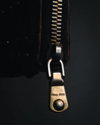 "MIU MIU" 10’s studded quilted vintage leather zip wallet