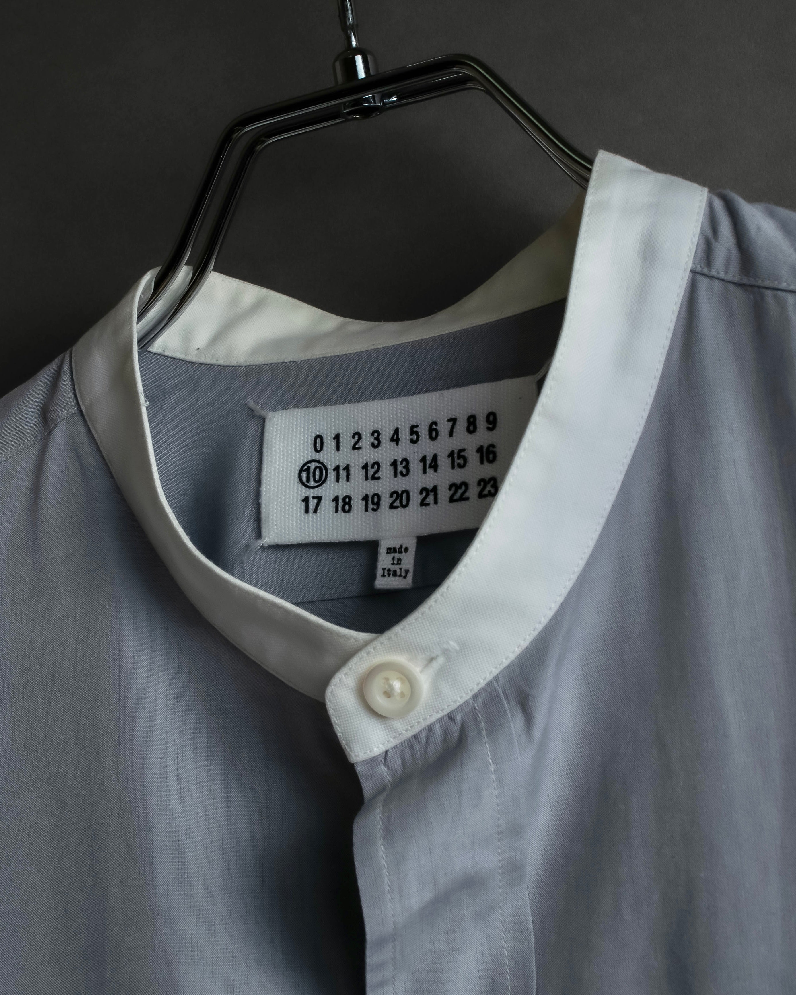 "MAISON MARGIELA" 21SS Long tail design band collar shirt