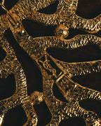 -SPECIAL- "Yves Saint Laurent" 90's-00's Sculptural coral motif crystal pendant necklace