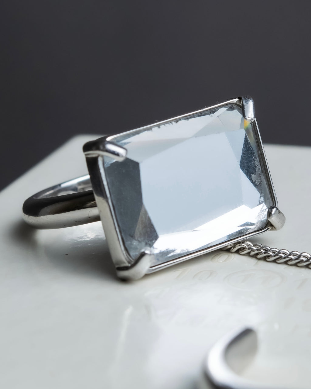 "Maison Martin Margiela" Crystal cut head motif ring＆bangle combination set