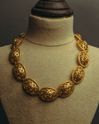 “Nina Ricci” 80’s-90’s floral openwork link necklace