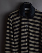 "GIANFRANCO FERRE" Striped contrast collar knit polo