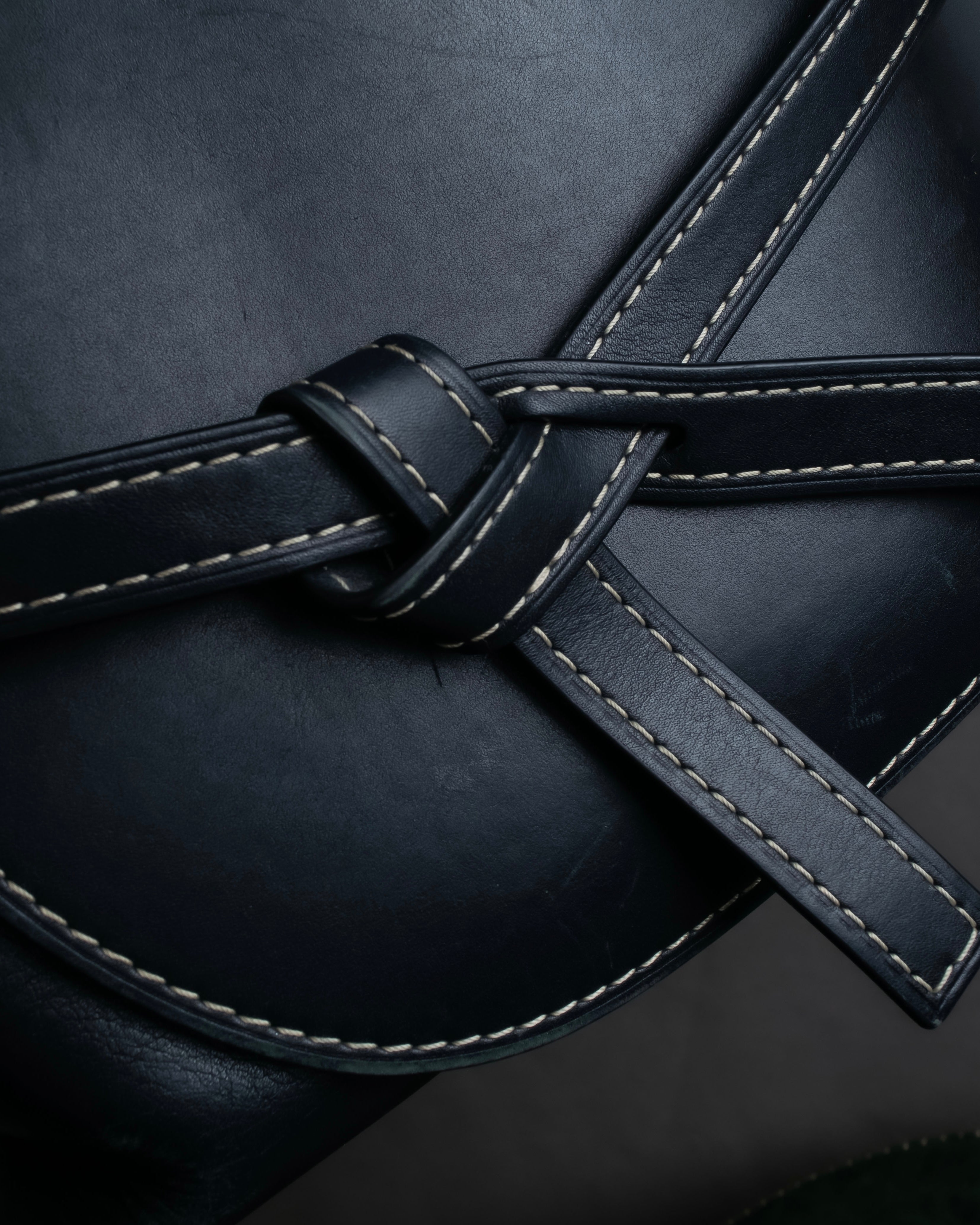 "LOEWE" Gate top handle 2way leather bag