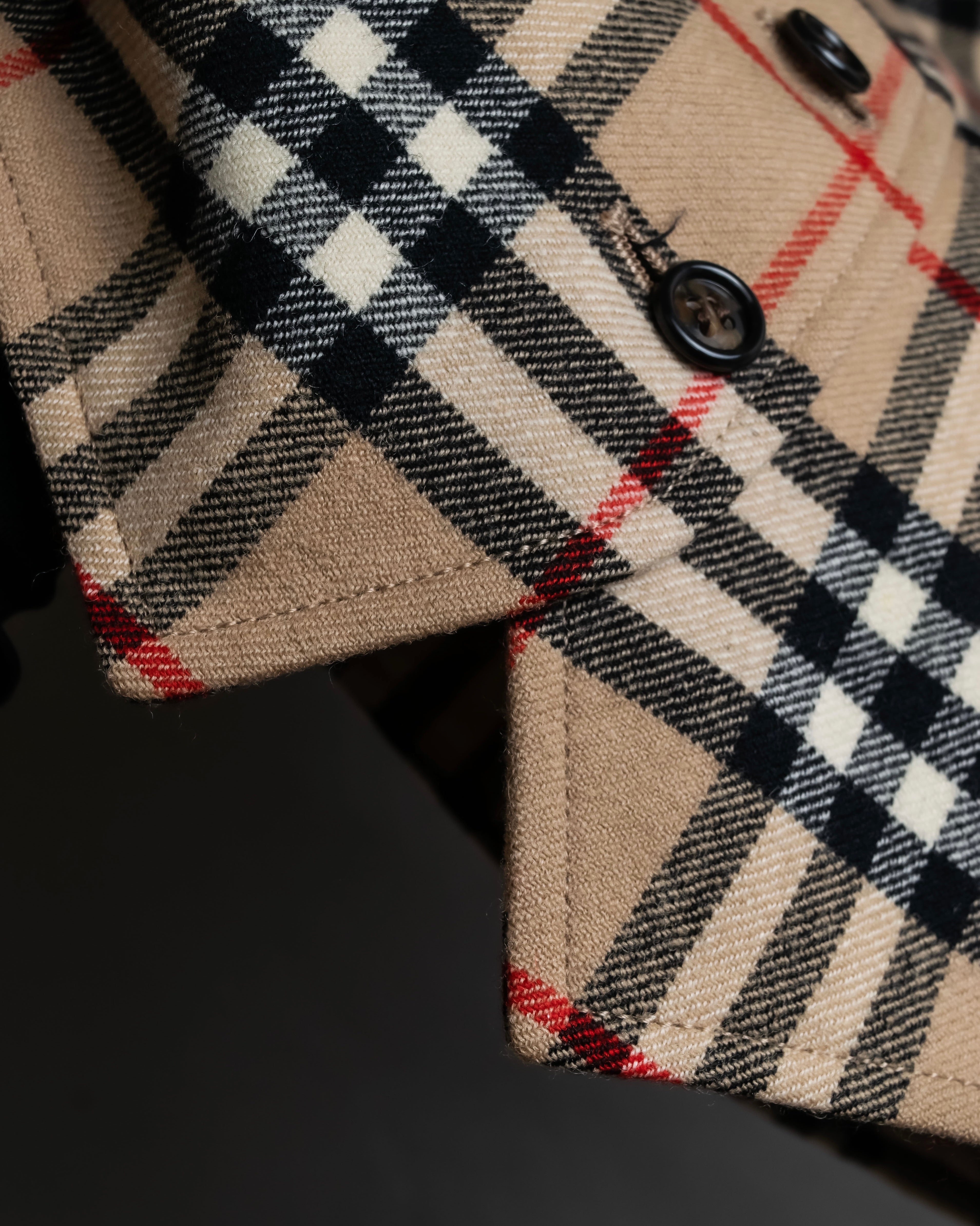 "BURBERRYS" Nova check pattern wool vest