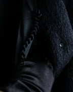 "YVES SAINT LAURENT" Large shawl collar black long coat