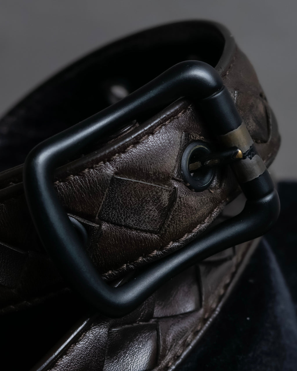 "BOTTEGA VENETA" Intrecciato technique leather belt