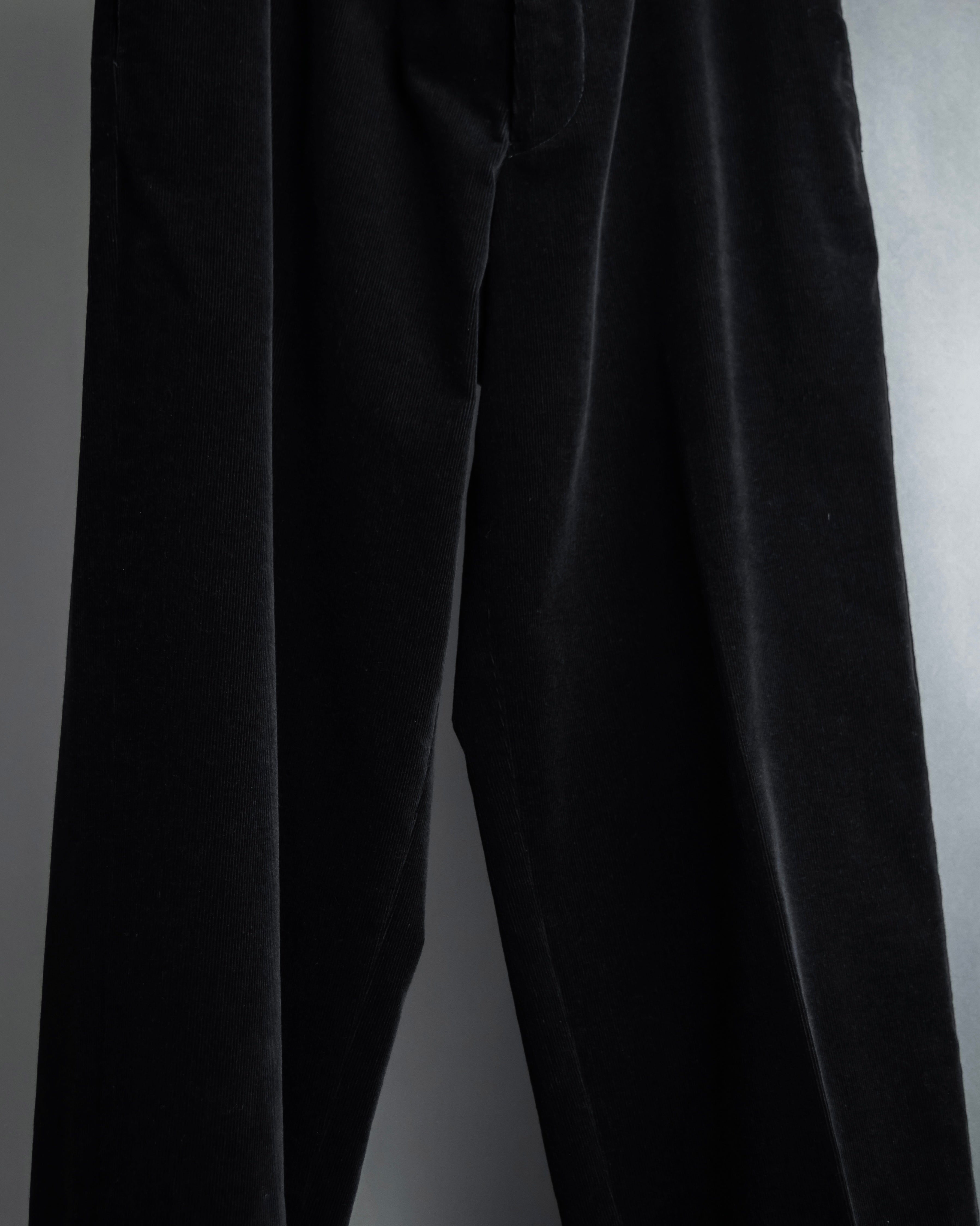 "ARMANI COLLEZIONI" Black corduroy relaxed set up