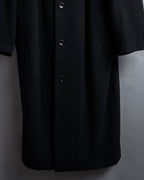 "BARBERINI" Minimalist detail 100% cashmere stand collar coat