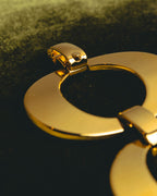 "Christian Dior" 80's-90's Sculptural gold tone link bracelet