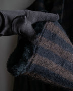 "FENDI" Pecan stripe pattern A-line silhouette coat