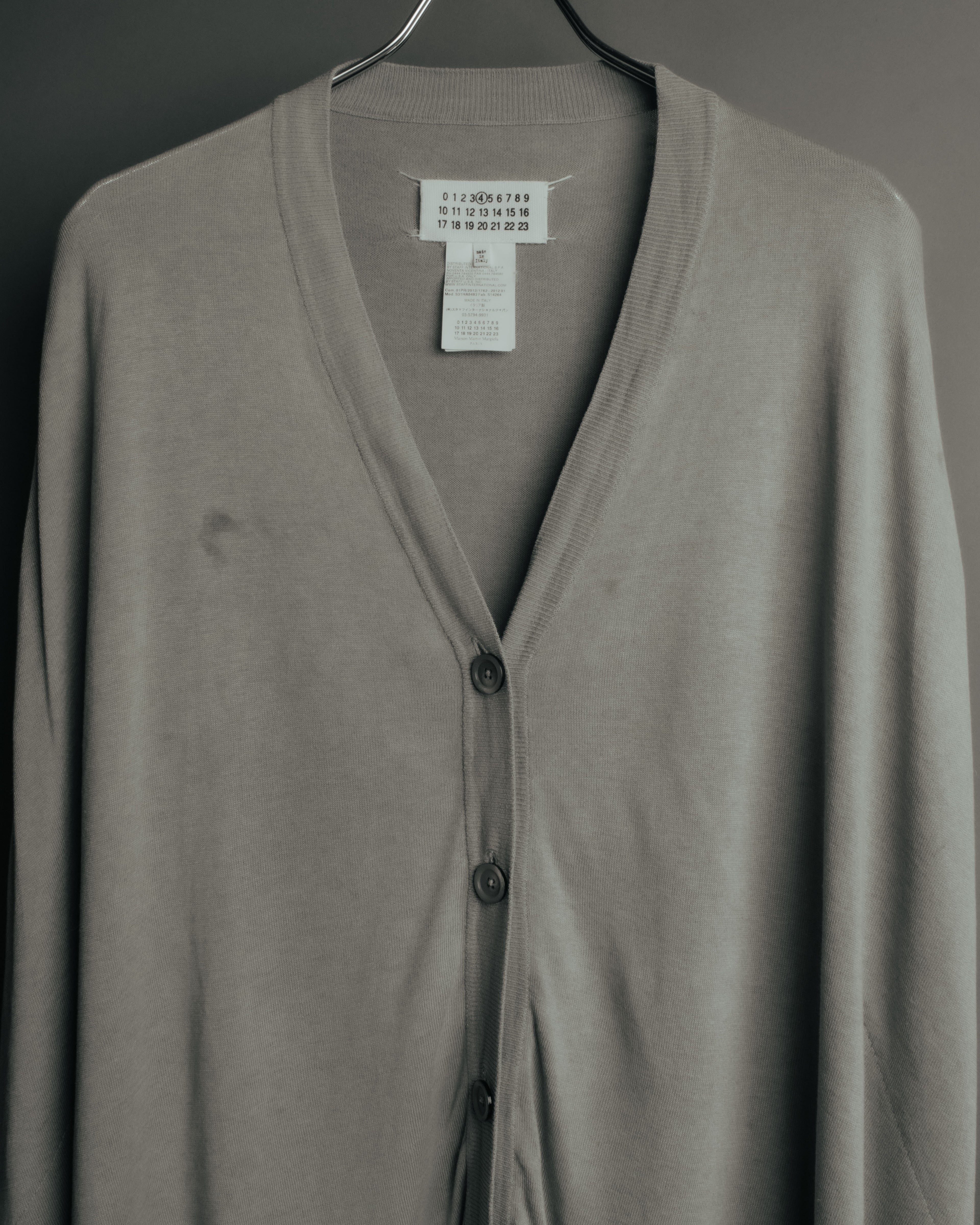 “Maison Martin Margiela” 2012SS line 4 oversized draped knit cardigan