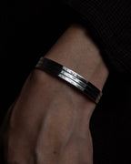 "DIOR HOMME" Logo engraved silver bangle