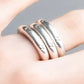 "CHANEL" Silver 925 three connected rings