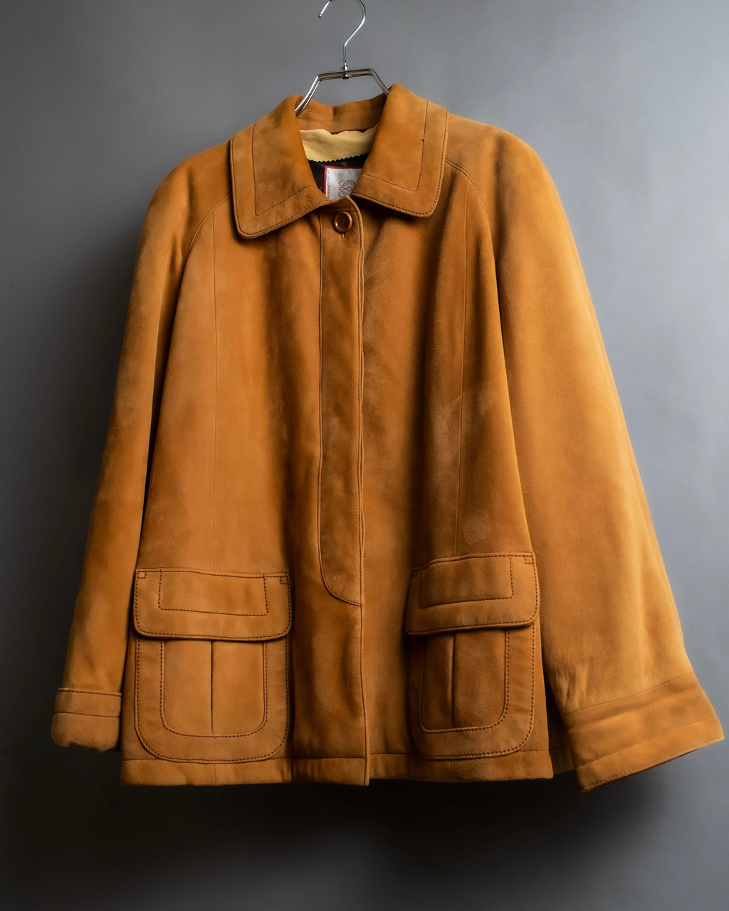 "LOEWE" Out pocket detail oversized suede jacket