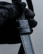 "YVES SAINT LAURENT" Crocodile embossed combination design leather bag