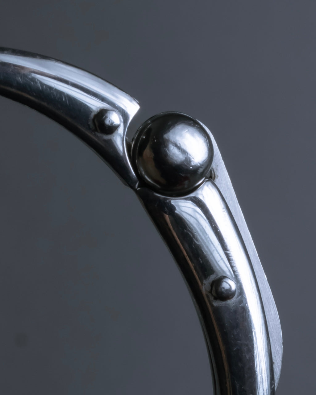 "Dolce & Gabbana" Curved rivet design silver metal bracelet