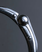 "Dolce & Gabbana" Curved rivet design silver metal bracelet