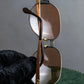 "YVES SAINT LAURENT" Thin metal temples round frame sunglasses