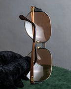 "YVES SAINT LAURENT" Thin metal temples round frame sunglasses