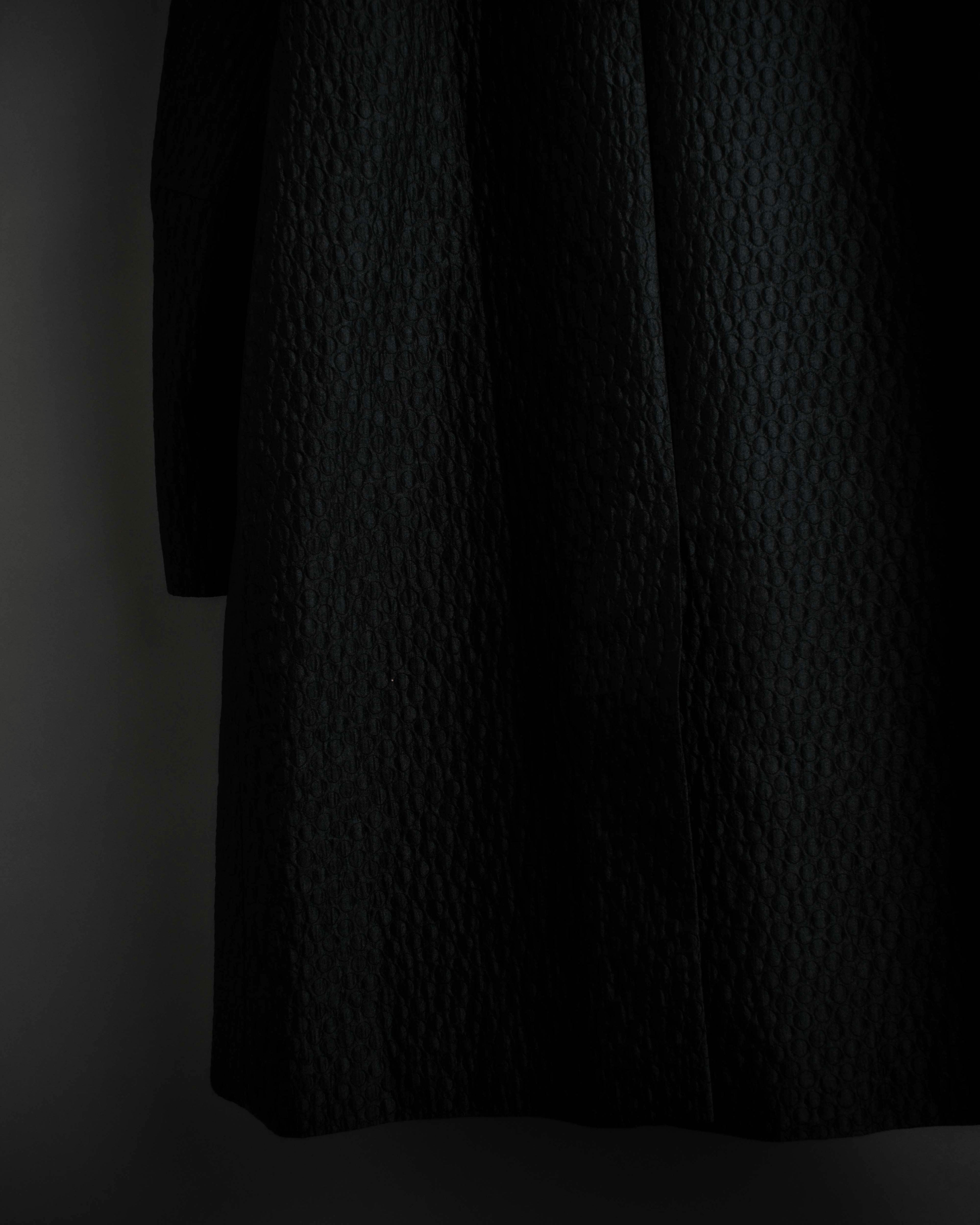 "DRIES VAN NOTTEN" Relief  jaguard uneven design chester coat