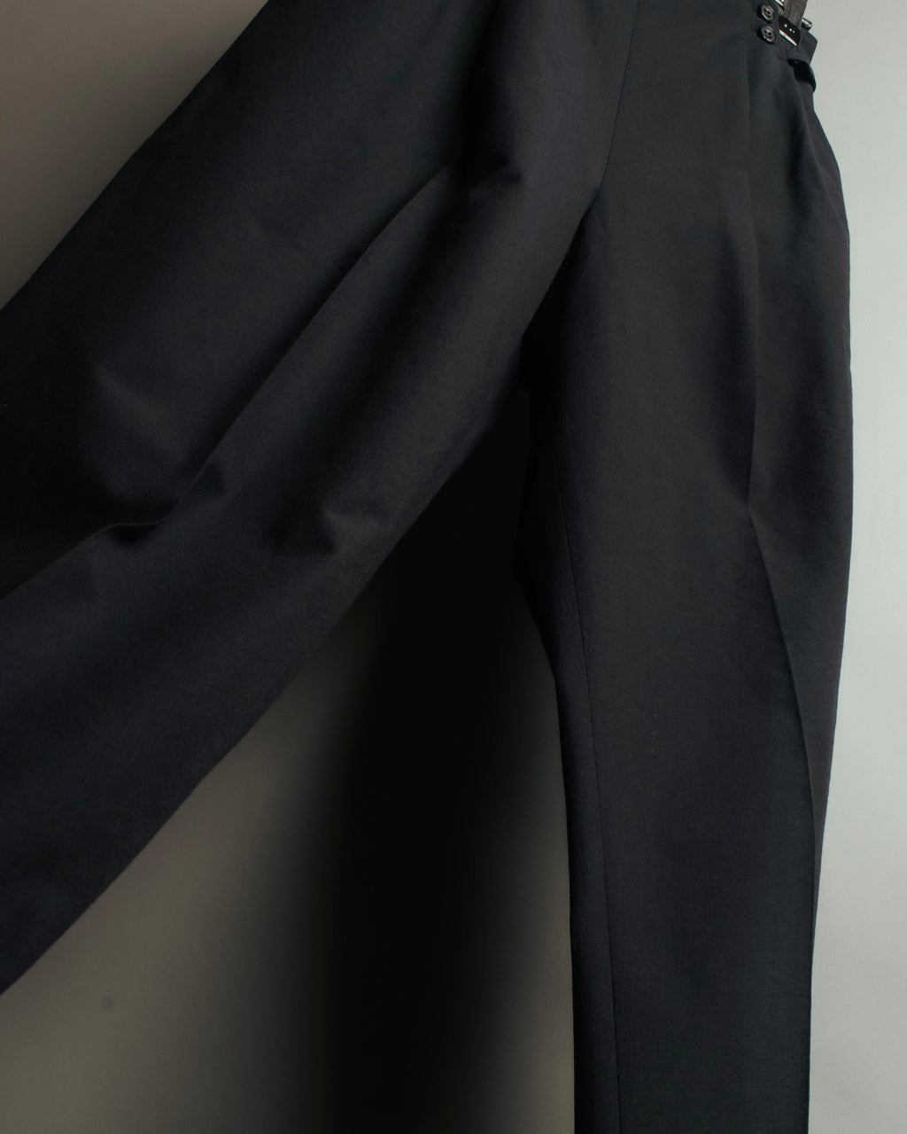 "Y’s" 90's-00's Vintage architectural high-waisted wide tapered wool trousers