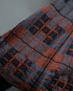 "HERMES" Check pattern cropped skirt