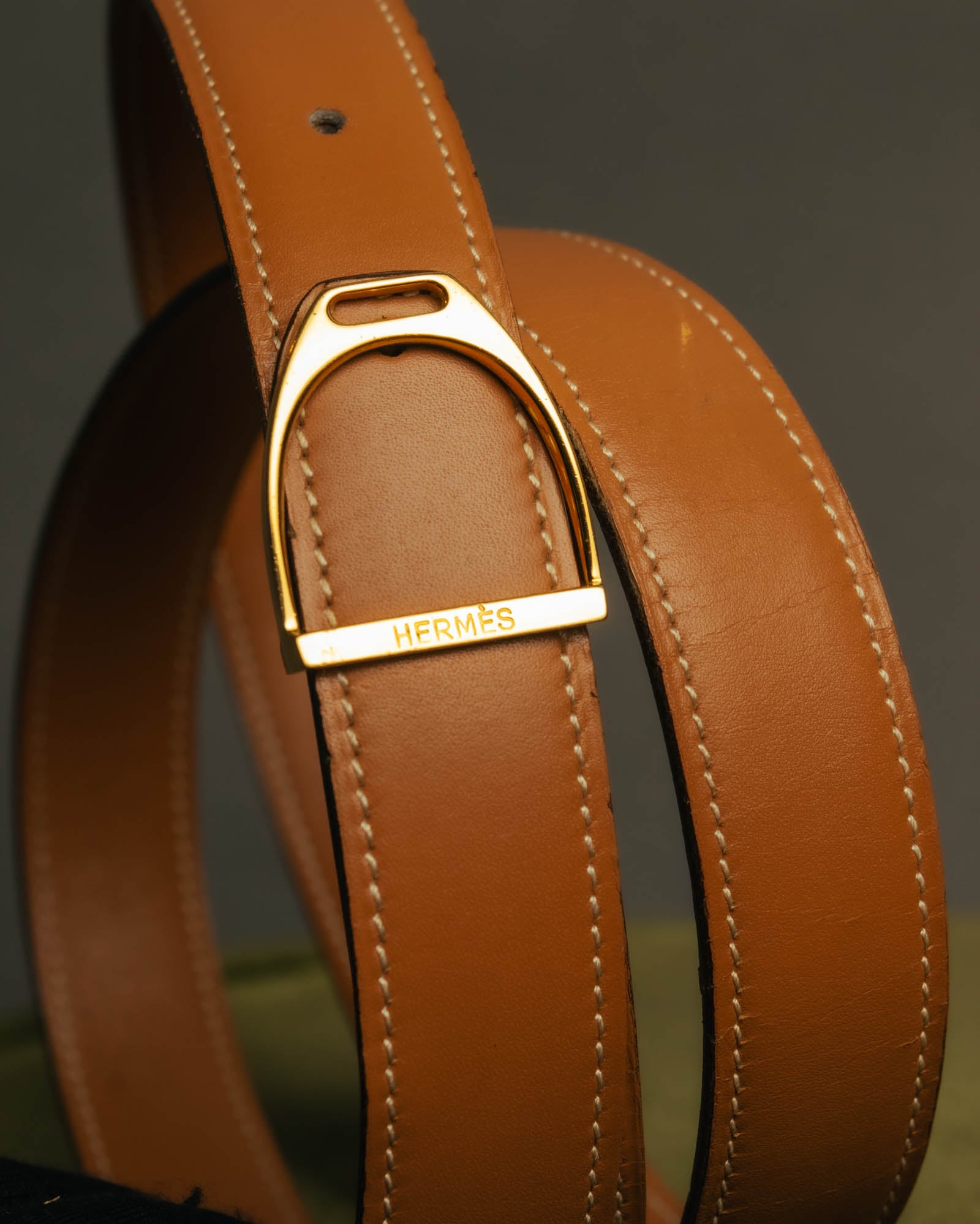 “HERMÈS” Classic stirrup buckle leather belt