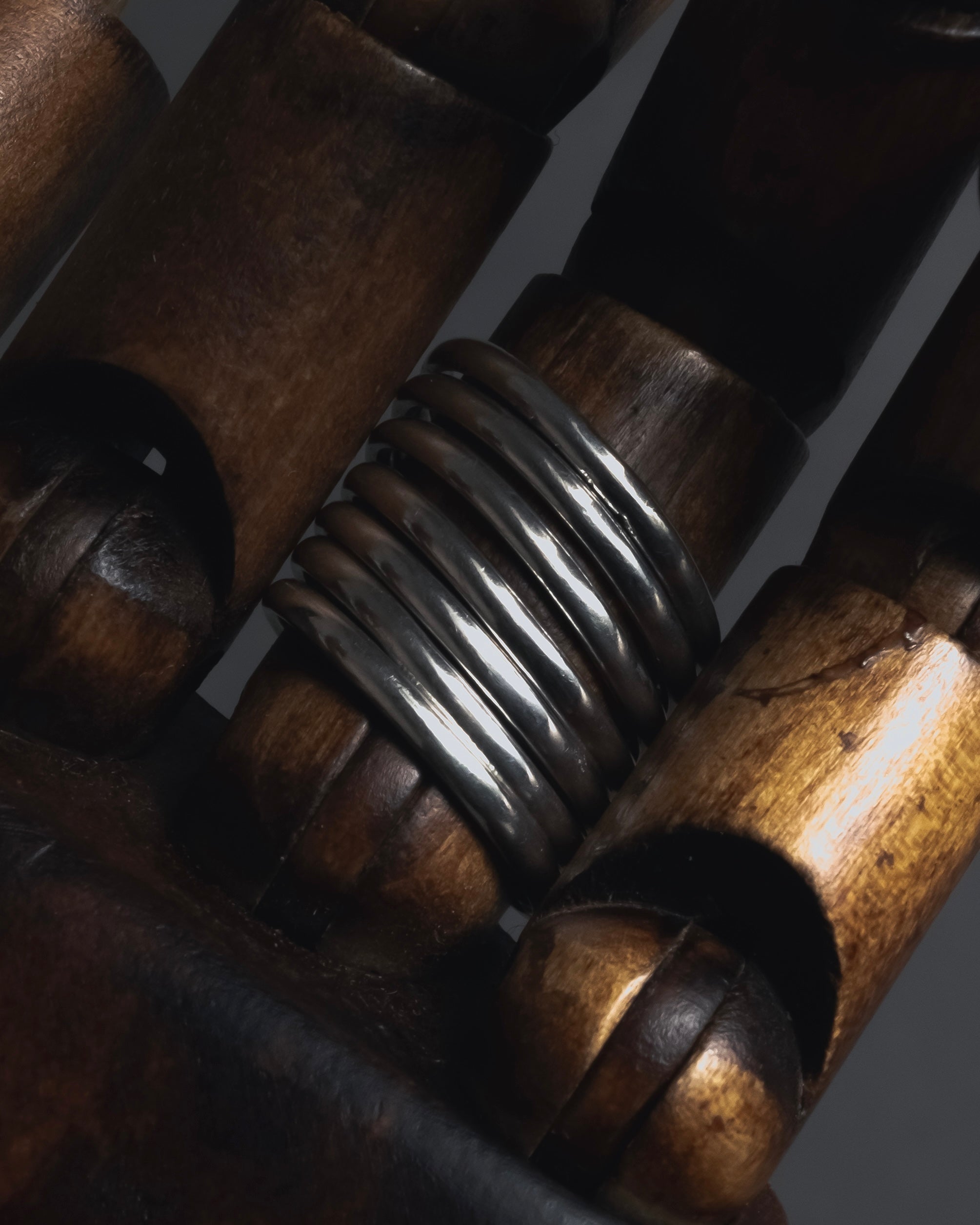 "Christian Dior" 00’s stacked wire silver 925 logo plate ring