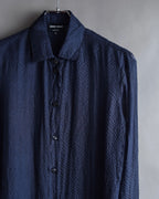 "GIORGIO ARMANI" Jacquard navy color shirt