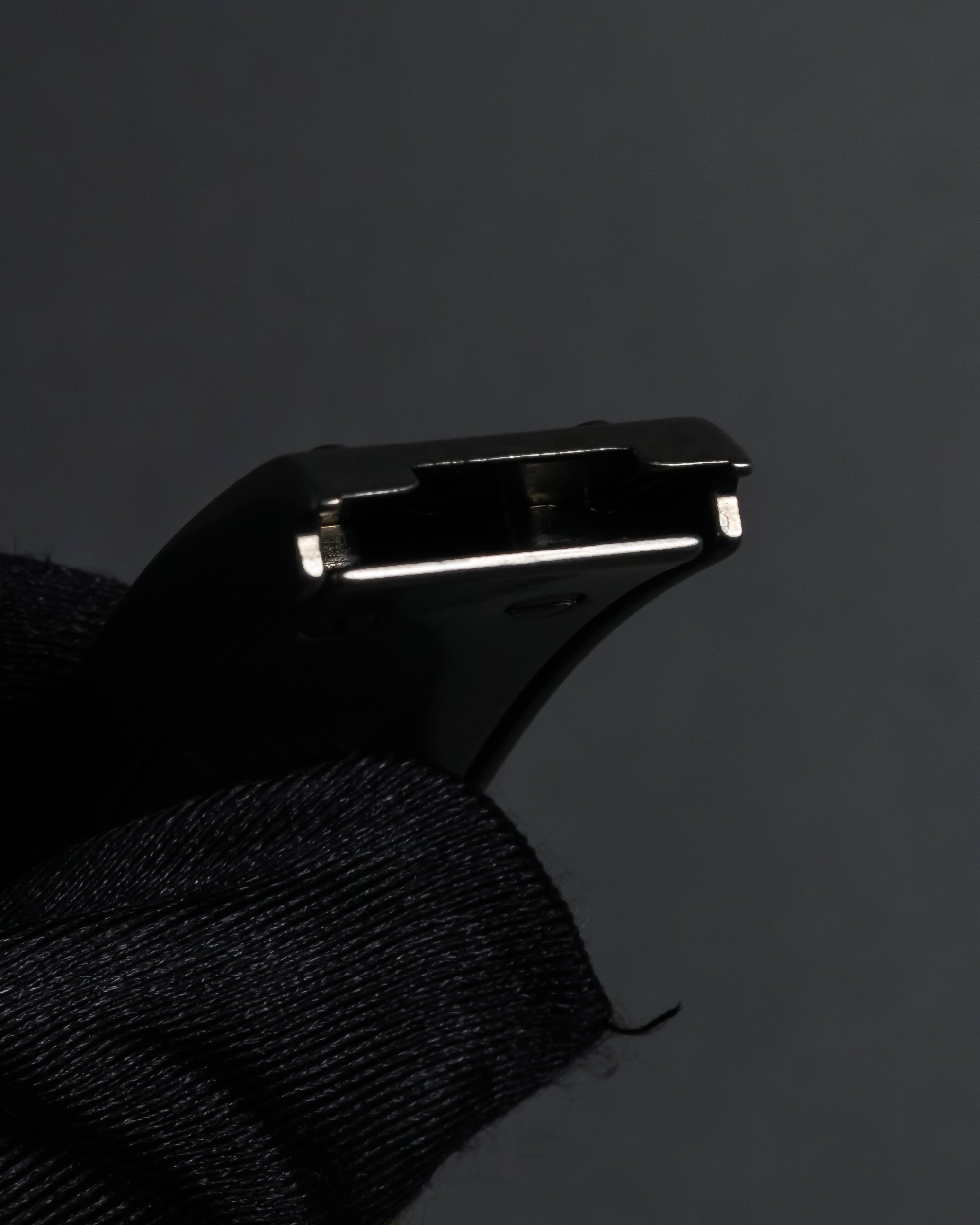 "PRADA" Logo engraved metal plate design leather bracelet