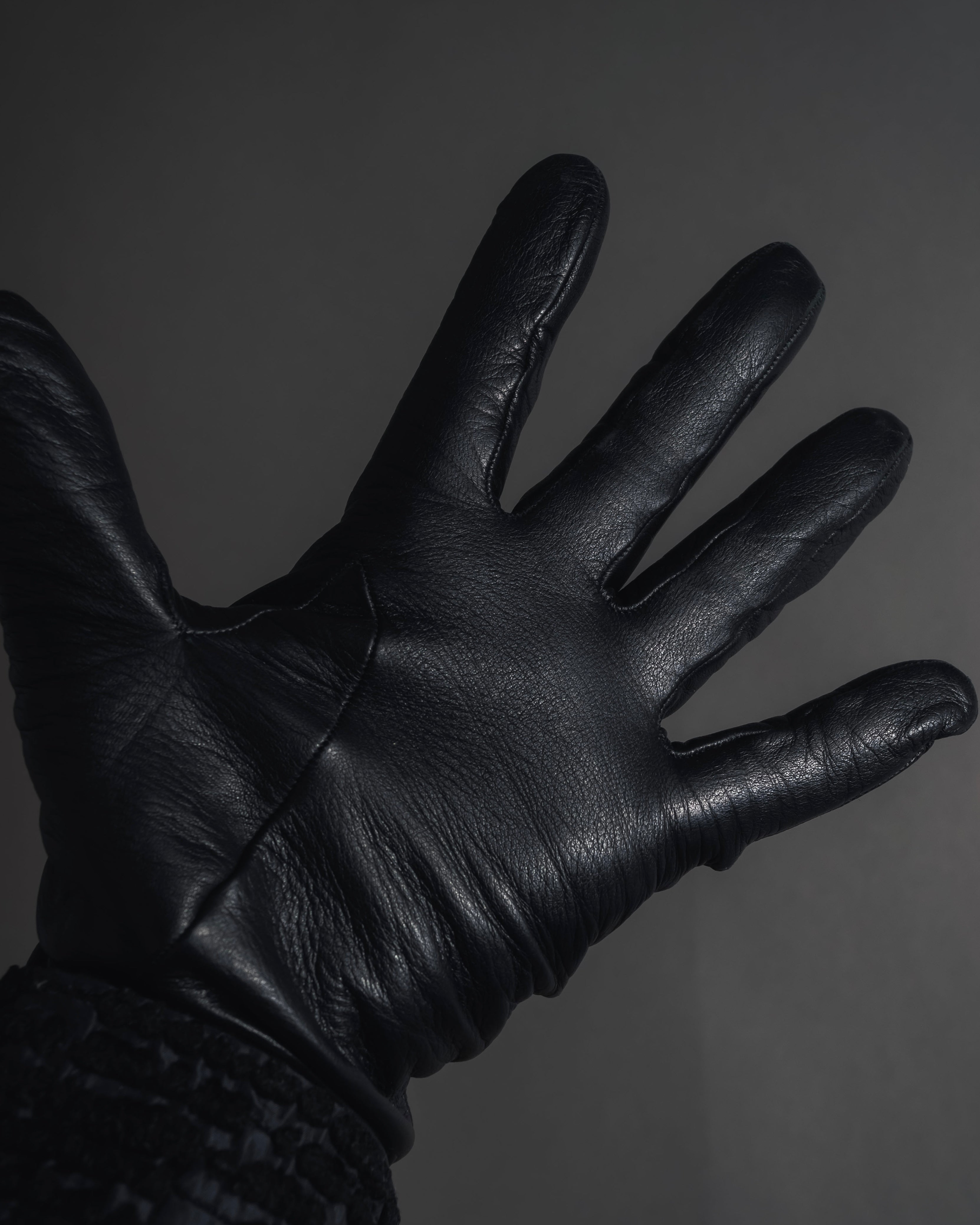 -SPECIAL- "HERMES" 90's Astrakhan combination leather gloves
