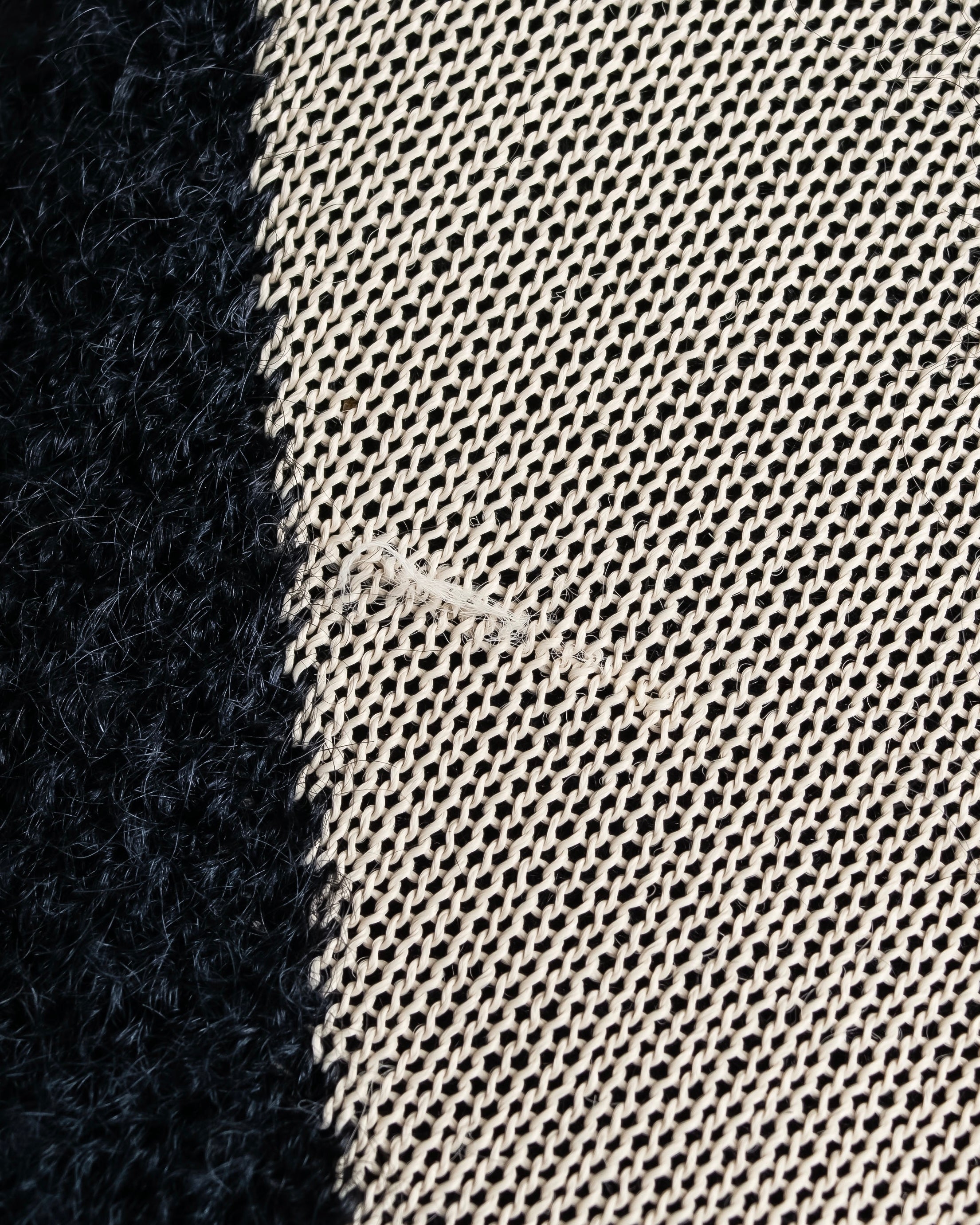 "BALMAIN" Geometric pattern turtleneck ribbed knit pullover