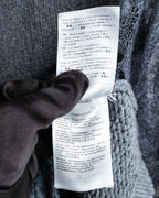 "VALENTINO" Floral lace cable knit docking design pullover