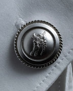 "BURBERRYS" Equestrian Knight engraved silver cufflinks