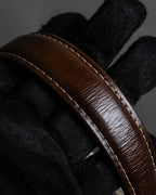 "Valentino Garavani" Square form bicolor 2way leather bag