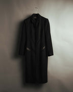 "FENDI" 90's Black wool cashmere long coat