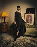 -SPECIAL- "FERRAGAMO" 2020's Sculpturally draped asymmetric maxi dress