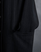 “Christian Dior” 90’s pinstriped four-button long tailored jacket