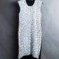 "BALENCIAGA" cracked wool sleeveless dress