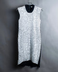 "BALENCIAGA" cracked wool sleeveless dress