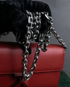 "KENZO" K motif design chain shoulder wallet bag