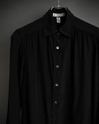 "CELINE" Triomphe embroidered design silk shirt