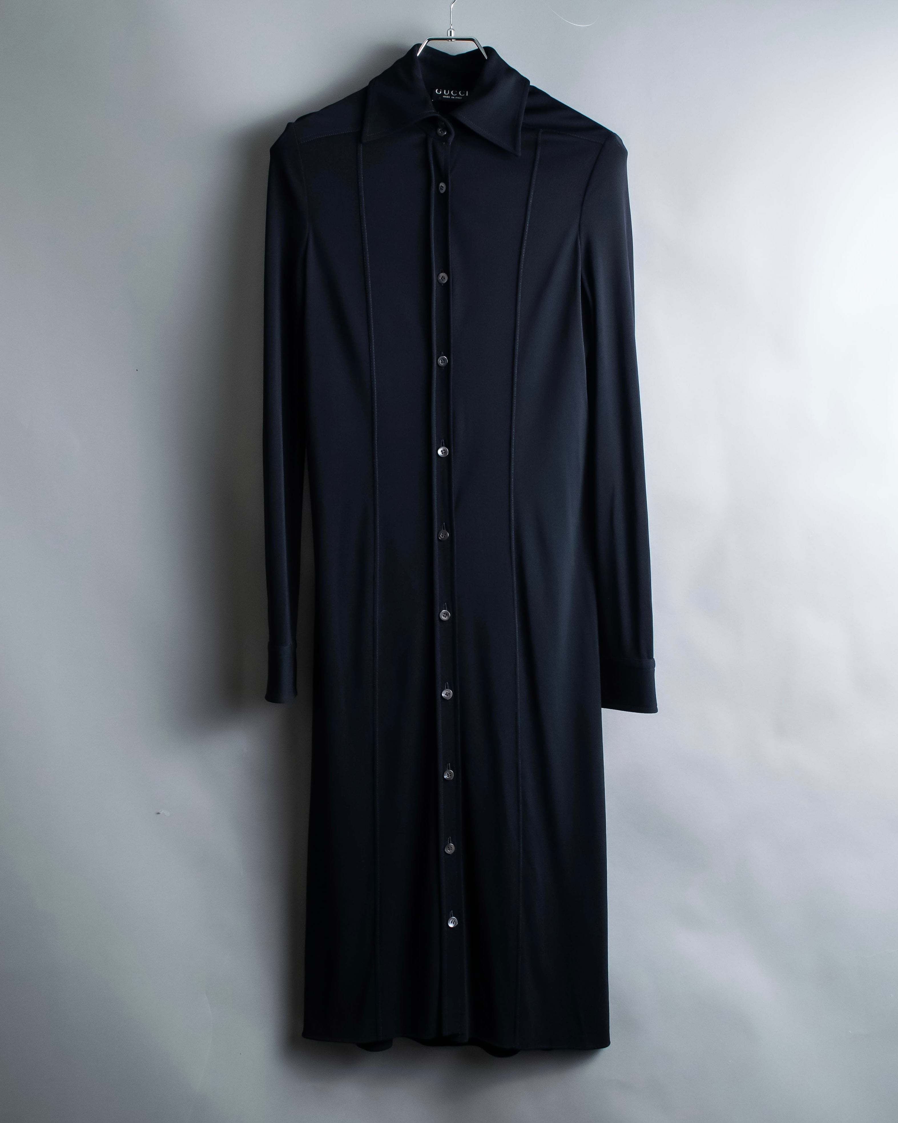 "GUCCI" Drawstring design pintuck long shirt