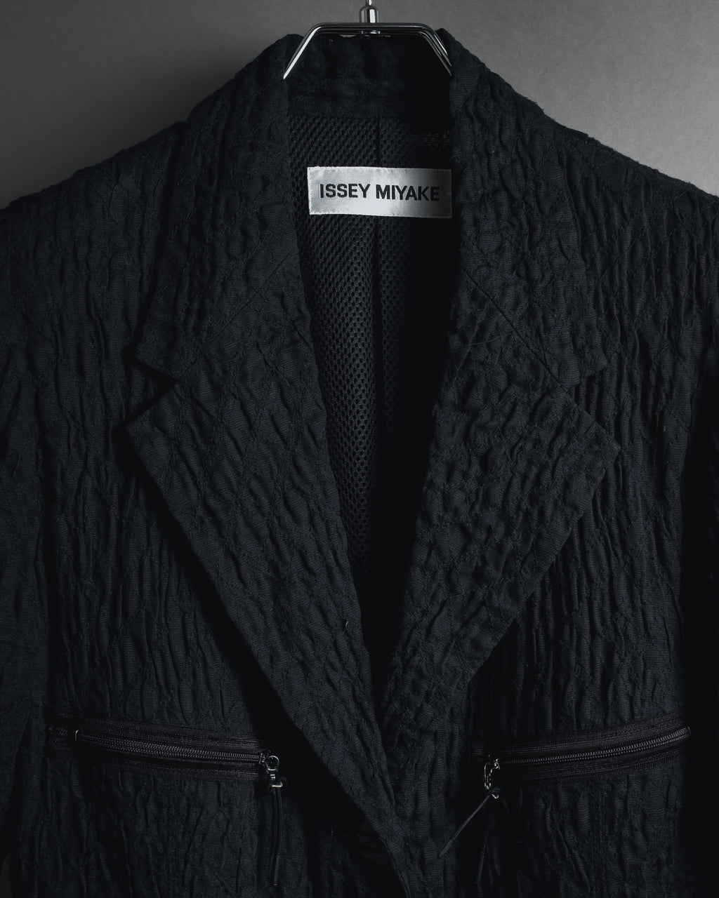 "ISSEY MIYAKE" 98SS Cotton shrunken tailored jacket